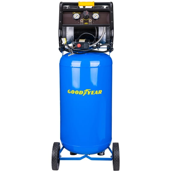 Goodyear 26 Gallon 175 PSI Super Quiet Oil Free Electric Vertical Air Compressor