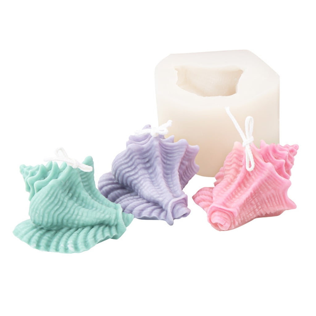 WINDLAND Conch Shape Silicone Mold for DIY Candle Ornaments Mould Handicraft Making Tool