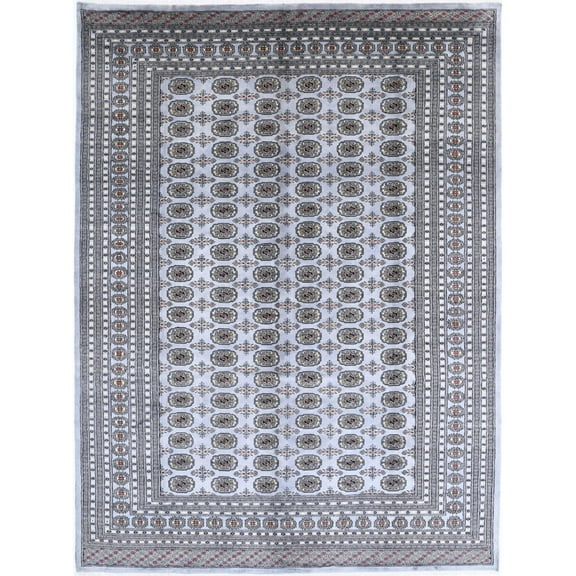 Hand Knotted Tribal Bokhara Wool Rug - 9'0'' x 12'2''