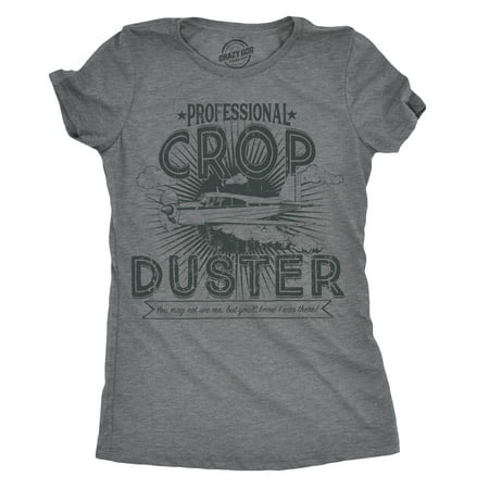 - Womens Professional Crop Duster Funny Fart T shirt Rude Farting Top for Ladies