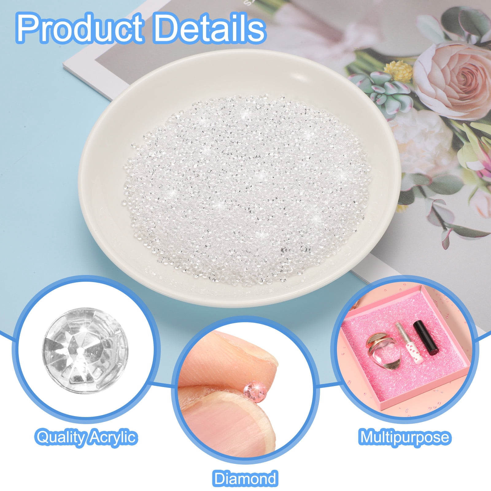 Unique Bargains Elegant Wedding Table Scatter Confetti White 0.12"
