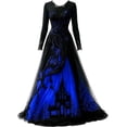 thumbnail image 3 of XinghaiYIDE Witch Dress for Women,Halloween Vampire Treehouse Thorns Witches Gothic Maxi Mesh Dresses, 3 of 4