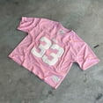 thumbnail image 1 of Camiseta Y2K vintage de malla con estampado de espuma numérica de gran tamaño, estilo hip hop, ropa de calle, estilo Harajuku, informal, de nailon, transpirable, unisex, de manga corta, 1 of 6