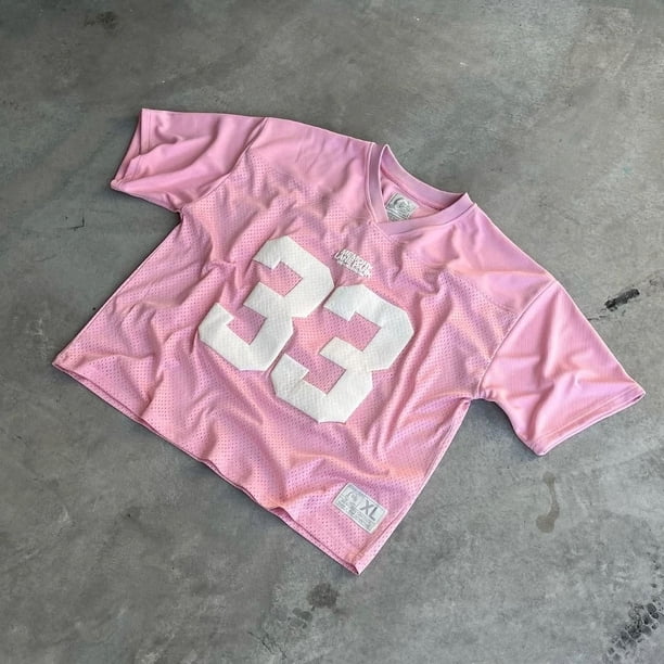 Camiseta Y2K vintage de malla con estampado de espuma numérica de gran tamaño, estilo hip hop, ropa de calle, estilo Harajuku, informal, de nailon, transpirable, unisex, de manga corta