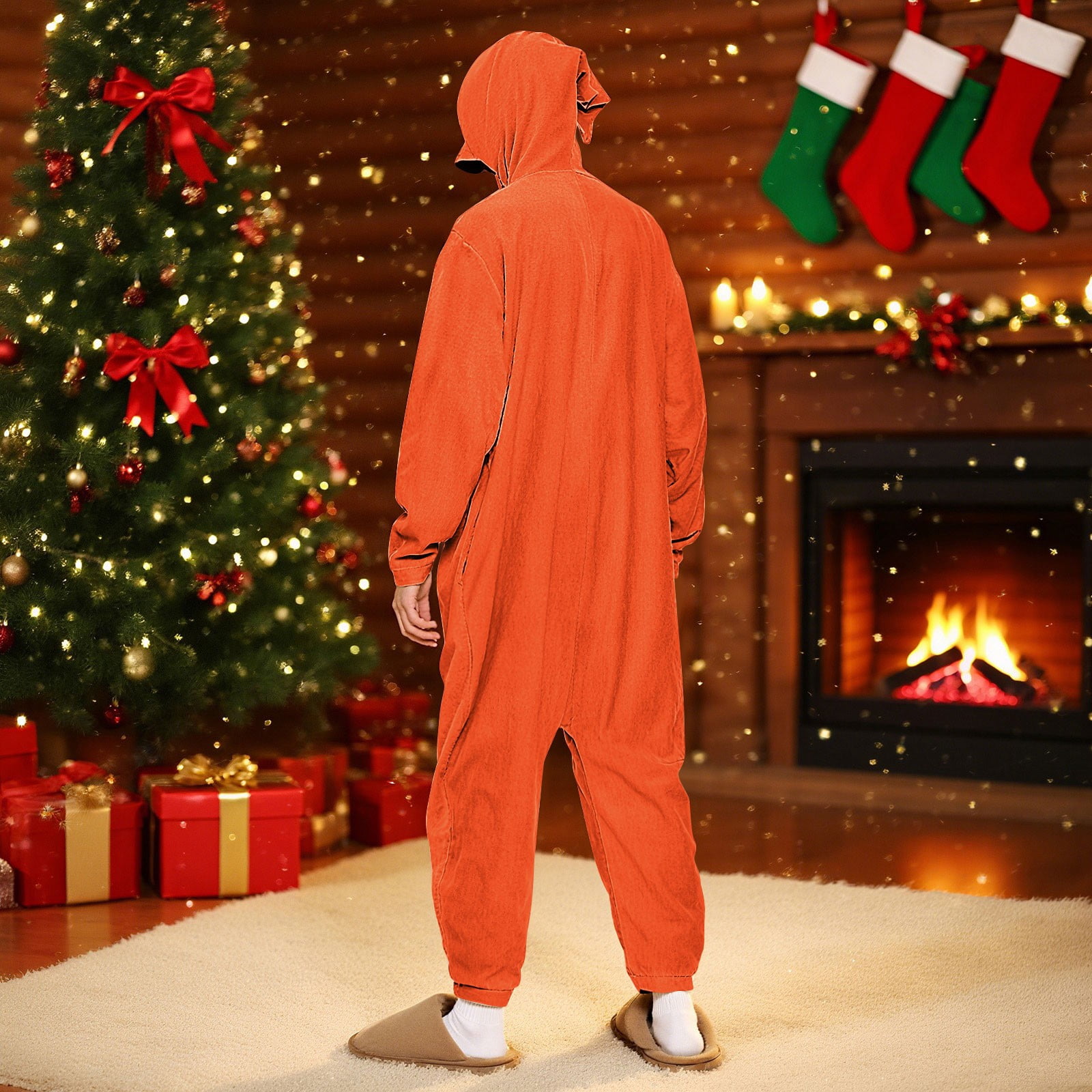 ZQUUVOU Christmas Festival Onesie for Unisex Animal Dress Up Adult