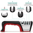 thumbnail image 2 of Deally 4-in-1 Knife Sharpener with a Pair of Cut-Resistant Glove, Original Premium Polish Blades, Kitchen Knife Sharpener Really Works for Fruit and Steel Knives, Scissors, 2 of 7
