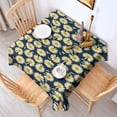 thumbnail image 2 of Darkblue Daisy Flower Yellow Centers Pattern Square Tablecloth,Waterproof Square Table Cover,Wipeable Spillproof Washable Table Cover for Home Kitchen Party Decor 60"x60"(152x152cm), 2 of 6