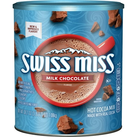 (2 Pack) Swiss Miss Milk Chocolate Flavor Hot Cocoa Mix, 38.27 Ounce Canister