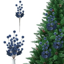 1PC 21.5 Inch Christmas Tree Picks Velvet Christmas Ornaments Spheres Ball Pick Velvet Xmas Tree Branches Hanging Decoration Wreath Home Office Party Ornament