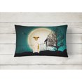 thumbnail image 2 of Carolines Treasures BB2289PW1216 Halloween Scary Whippet Canvas Fabric Decorative Pillow, 12H x16W, multicolor, 2 of 3
