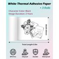 thumbnail image 2 of Papel adhesivo térmico Phomemo blanco 77 mm para impresora M03/M04, 2 of 8