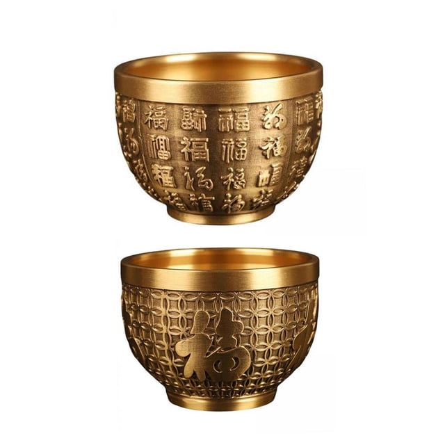 2x Fu Bowl Folk Housewarming Gifts Chinese Traditional Feng Shui Bowl BLESIY Cuenco Feng Shui