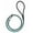 Black & Teal, variant on Dogline L2049-1-5 Dogline Round Braided Leather Leash, Black & Green - 0.38 W x 48 L in.