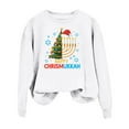 thumbnail image 6 of IWRICH Hanukkah Sweatshirt for Women Funny Chanukah Jewish Christmas Pullover Tops G-White XL, 6 of 6