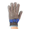 thumbnail image 1 of JM A guantes de acero inoxidable, guantes anticorte, protección carnicero anticorte grado 5, trabajos de jardinería, malla metálica de matadero, L JM, 1 of 5