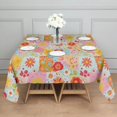 thumbnail image 3 of Pioneer Flower Floral Print Pattern Square Tablecloth, Waterproof Wipeable Spillproof Washable Table Cover for Home Kitchen Party Decor, 42"x42", 3 of 6