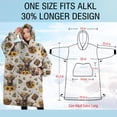 thumbnail image 4 of Oversized Wearable Blanket Hoodie,Beige Highland Cow Sunflower Basket Pattern Sherpa Blanket Hoodie with Super Pockets,Super Warm Fuzzy Pullover for Women & Men, 4 of 6