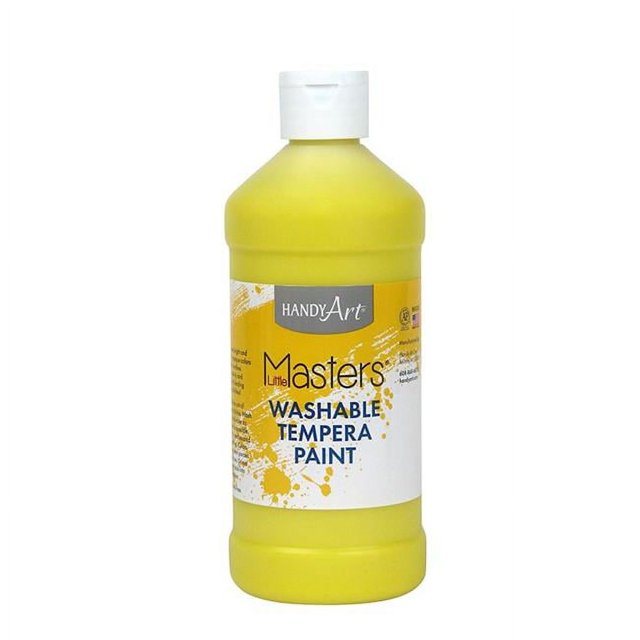 Rock Paint & Handy Art RPC211710-6 16 oz Little Masters Washable Paint, Yellow - 6 Each