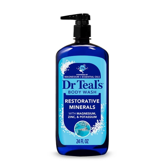 Dr Teal's Restorative Minerals Body Wash, Magnesium, Potassium & Zinc, 24 fl oz