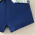 thumbnail image 6 of TOWED22 Toddler Baby Boy Summer Clothes Tractor Letter Short Sleeve T-Shirt Tops Pockets Casual Shorts Set Infant Outfits(Dark Blue,9-12 M), 6 of 8