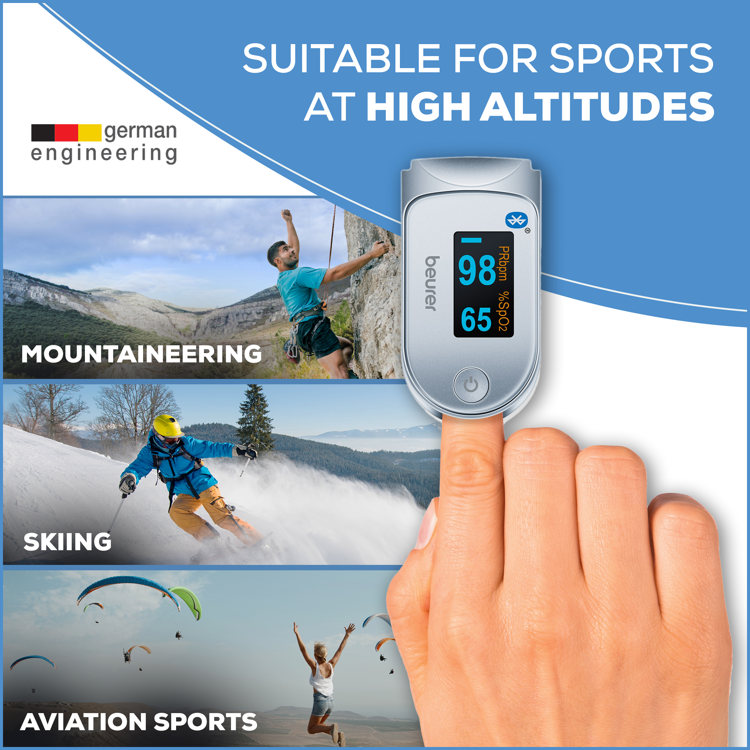 Beurer PO60 Bluetooth Fingertip Pulse Oximeter photo 4