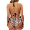 thumbnail image 6 of Chririnla Women's Halter Neck Two Piece Bikini Set - Boho Tribal Geometric Print, Tie Side Bottoms, Quick Dry Swimwear for Beach Vacation & Pool Party, 6 of 9