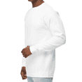 thumbnail image 5 of Hanes Men's Perfect Crewneck Sweatshirt, 80/20 Cotton/Polyester Long Sleeve Fleece Winter Sweater (White, L), 5 of 5