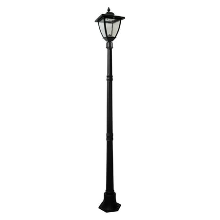- Nature Power Super Bright Natural White LED 72 in. Bayport Solar Lamp Post - Black