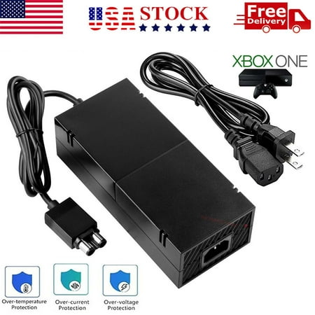 Saistore For Microsoft Xbox One Console AC Adapter Brick Charger Power Supply Cord Black