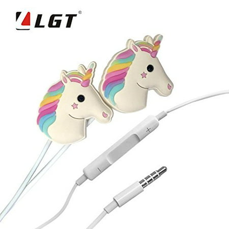Cartoon Earphones 3D Cute Animal Unicorn Earbuds Best Headphones suitable to Remote and Mic for Apple Samsung HTC Android (Best Sbc For Android)