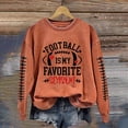 thumbnail image 2 of WEAIXIMIUNG Chandails pour Femmes à Fermeture Éclair, Chandails Décontractés à Manches Longues, Col Rond, Imprimé Graphique de Football, Chandail Léger, Blouse, 2 of 4