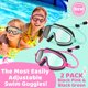 thumbnail image 2 of Kids-Swim-Goggles with Bungee Strap Wide View Anti Fog UV Swimming Mask Pool Goggle for 3-14 Toddlers Girls Boys, 2 of 4