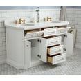 thumbnail image 4 of Water Creation Palace 60" Wood Double Bathroom Vanity in White/Gold, 4 of 9