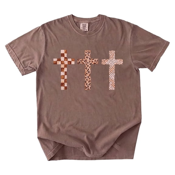 Cross T-shirt, Faith Shirt, Leopard Cross Tee. Jesus Christian Shirt, God is Good, Church Shirt
