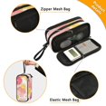 thumbnail image 3 of FORMRS Pencil Case with 3 Compartments Zipper Pouch, Elementary School Level and up, Pink Floral Orange, 3 of 8