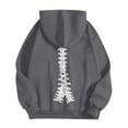 thumbnail image 3 of XIAONU Womens Hoodies Skull Print Zippered Fleece Hoodie Jacket Baggy Long Sleeve With Pockets Drawstring Hoodie, 3 of 4