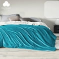 thumbnail image 3 of U by Bedsure Sherpa Fleece King Size Teal - Thick and Warm, Soft and Fuzzy Blanket,108x90 inches, 3 of 6