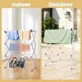 thumbnail image 2 of Foldable Space Saving Clothes Drying Rack, Extendable Rustproof Laundry Rack for Indoor Outdoor Dorm Room Apartments RV, 2 of 8