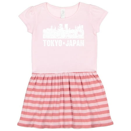 

Inktastic Tokyo Japan City Skyline with Grunge Gift Toddler Girl Dress