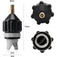 thumbnail image 2 of Adaptador de bomba Sup de 2 piezas para kayak, canoa, tabla de remo, botes, accesorio de tabla de remo de pie, negro, válvula de paleta SUP Cabezal de conversión de válvula de kayak, 2 of 5