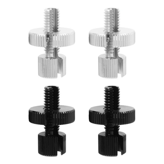Unique Bargains 4 Pcs M8 Motorcycle Clutch Brake Cable Adjuster Screw Aluminum Alloy Brake Clutch Line Adjusting Bolt for Motorbike Scooter Black Silver Tone
