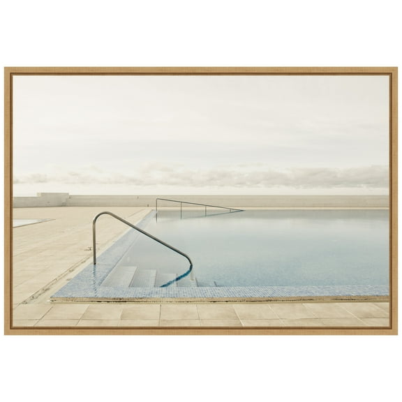 Amanti Art Offseason Swimming Pool Framed Canvas Wall Art Print