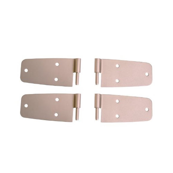 Rugged Ridge 11185.20 Door Hinge Kit, Satin Stainless Steel; 76-93 Jeep CJ/Wrangler YJ