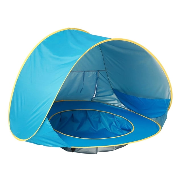 Vogacara Carpa de playa con carpa de piscina para niño niña juego interior y exterior naranja Juegos de césped Azul