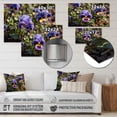 thumbnail image 4 of Designart "Harmony of Purple and Yellow Pansies I" Floral Metal Wall Decor, 4 of 5
