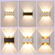 thumbnail image 1 of Lámpara de pared exterior LED que ilumina hacia arriba y hacia abajo la pared exterior de la villa, el patio, la valla, el poste de la puerta, la lámpara de pared impermeable de doble cabeza, 1 of 5