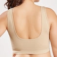 thumbnail image 5 of Gymayou Women’s Low Impact Sports Bra Seamless Comfort Workout Bra Wire Free V-Neck Vest Style Sleep Bra Beige 4XL, 5 of 6