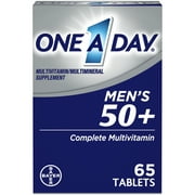 One A Day Men's 50+ Multivitamin Tablets, Multivitamins for Men, 65 Ct