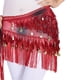 thumbnail image 4 of Bufanda de Cintura de Danza de Vientre Macarena con Lentejuelas Gota Elegante Rojo, 4 of 8