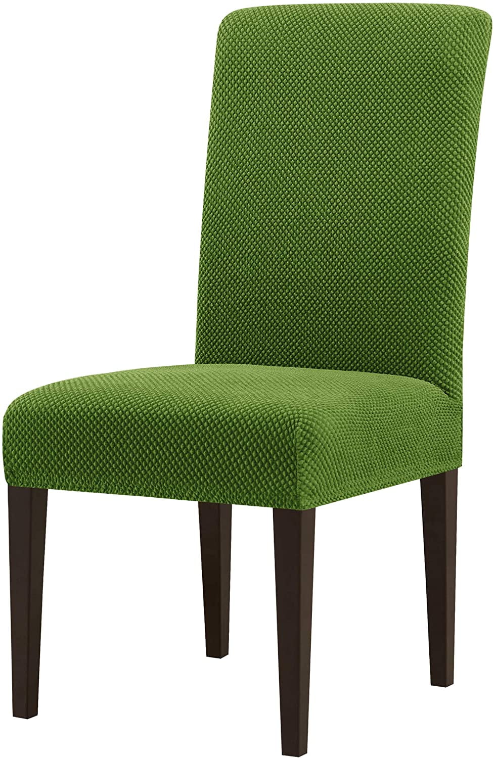 Subrtex Stretch Textured Grain Dining Chair Slipcover (Set of 4, Green